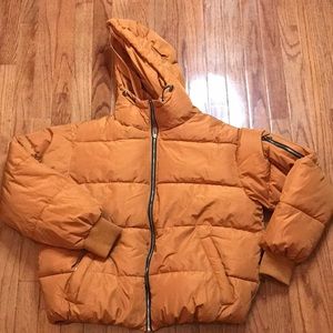 Orange Puffer Coat